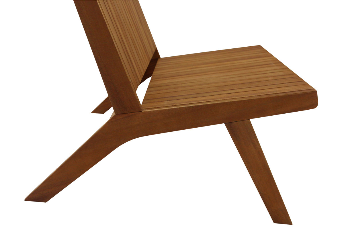 Banc de jardin en bois massif 2 places L116 cm TIDAK