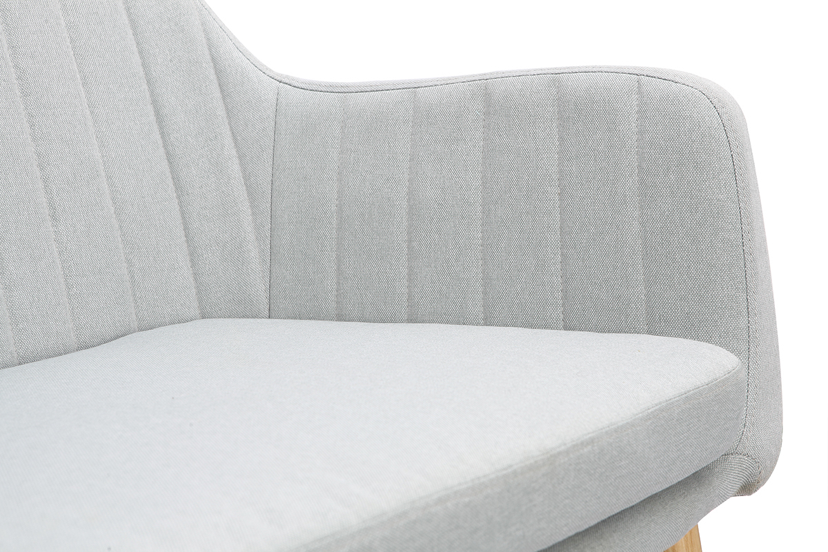 Banquette scandinave 2 places gris clair ALEYNA