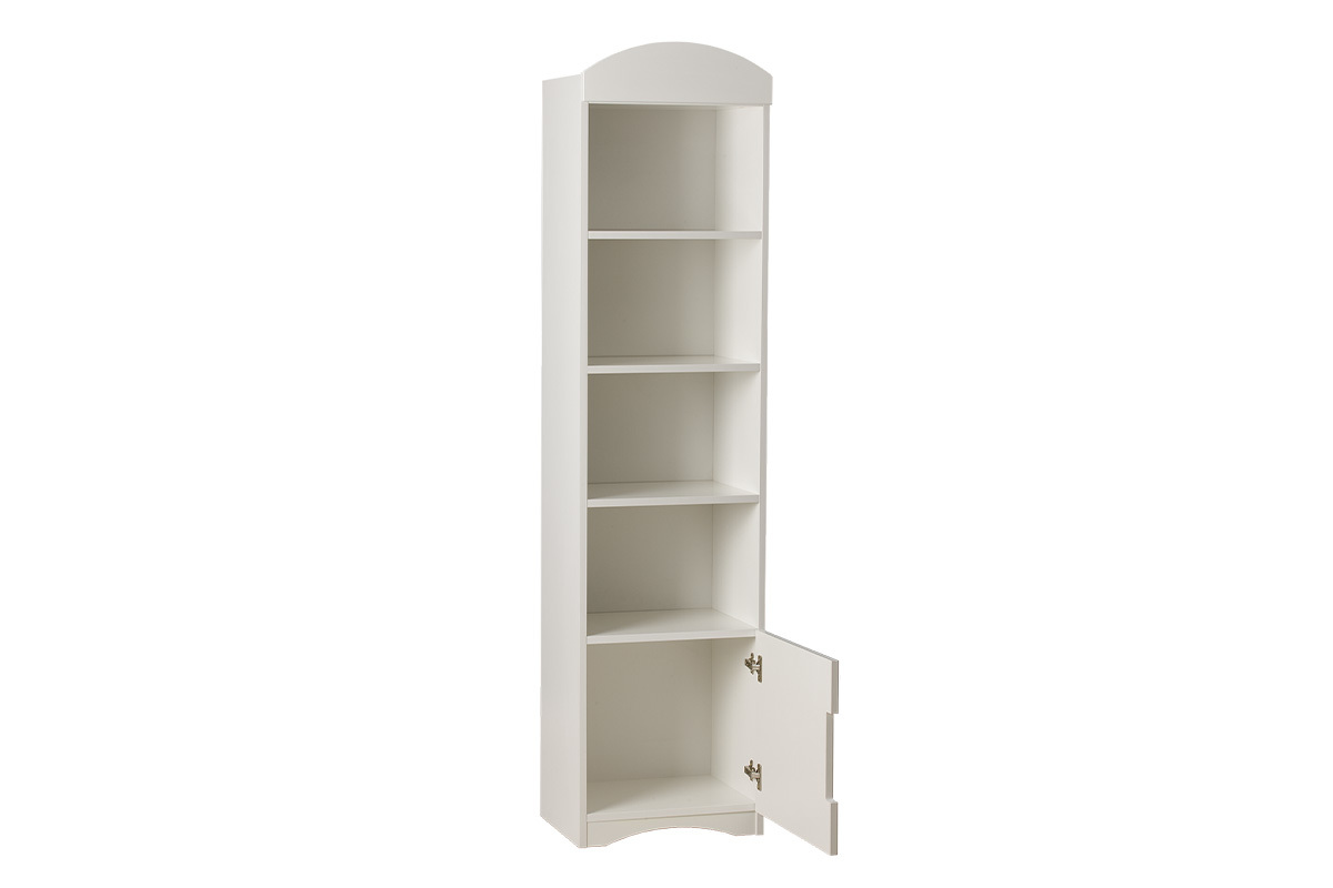 Bibliothque blanche 1 porte 3 tagres L46 cm ANTONIN