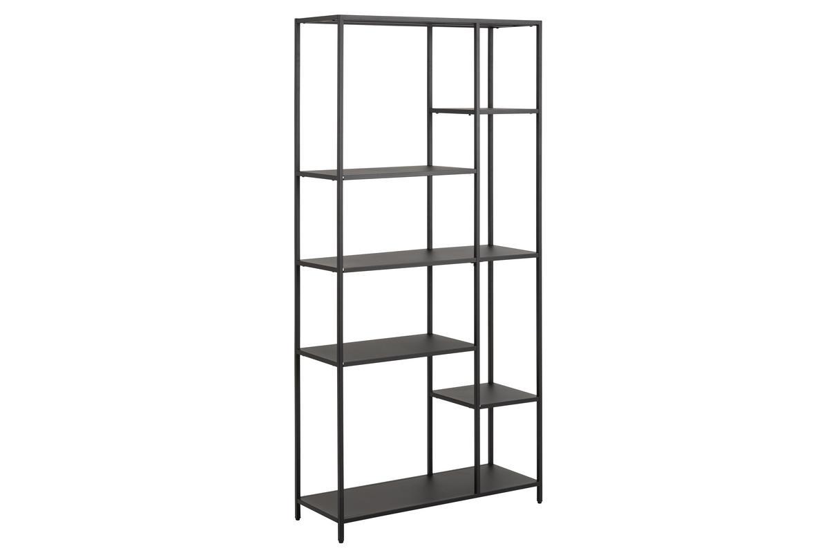 Bibliothque ouverte design en mtal noir L80 cm PODIUM