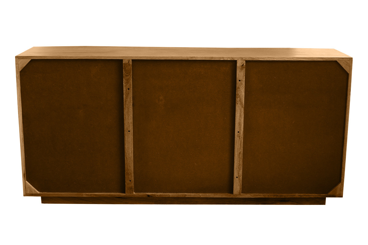 Buffet en bois manguier massif 3 portes L160 cm MATCHA