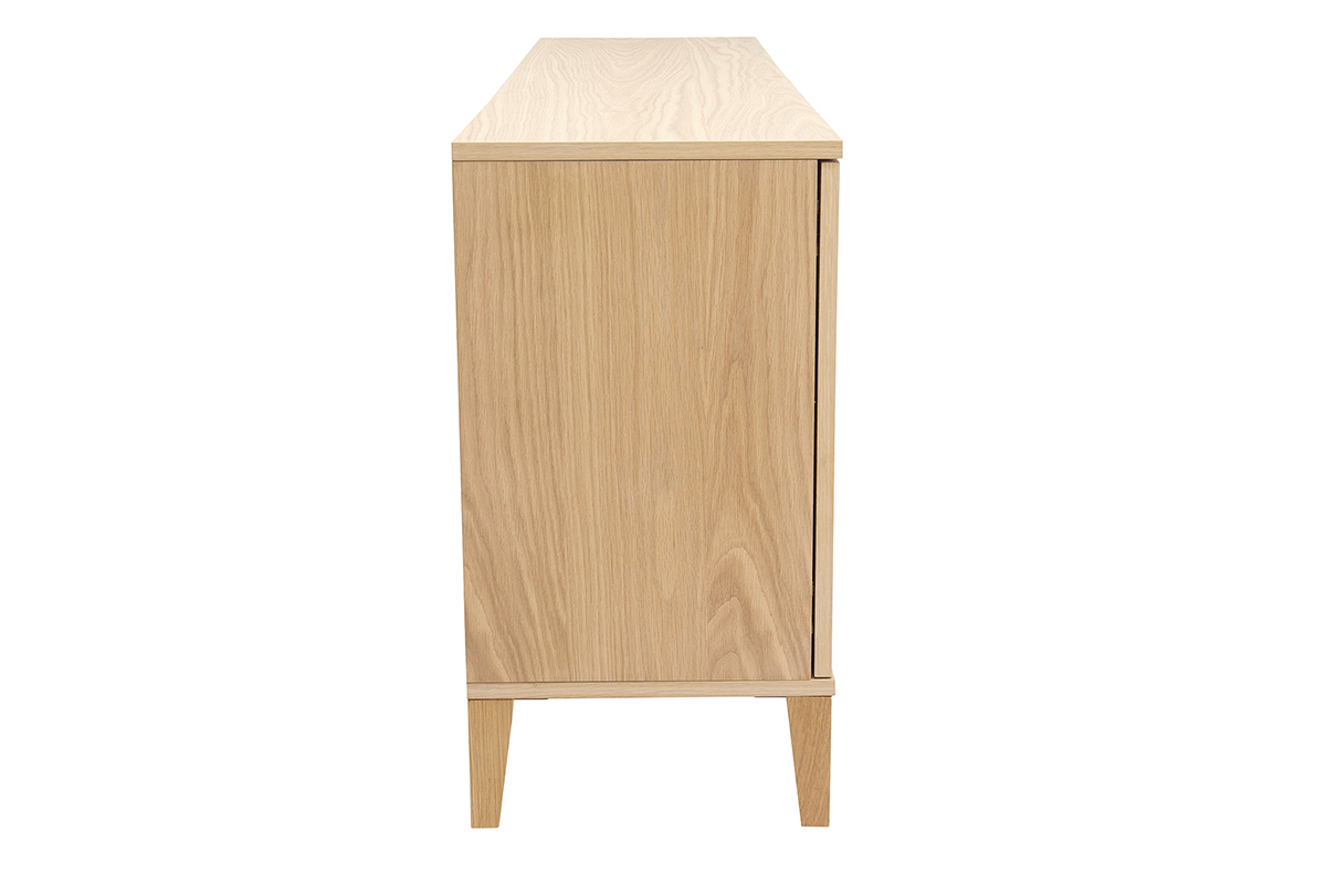 Buffet scandinave en bois clair chne 3 portes L180 cm FREDDY