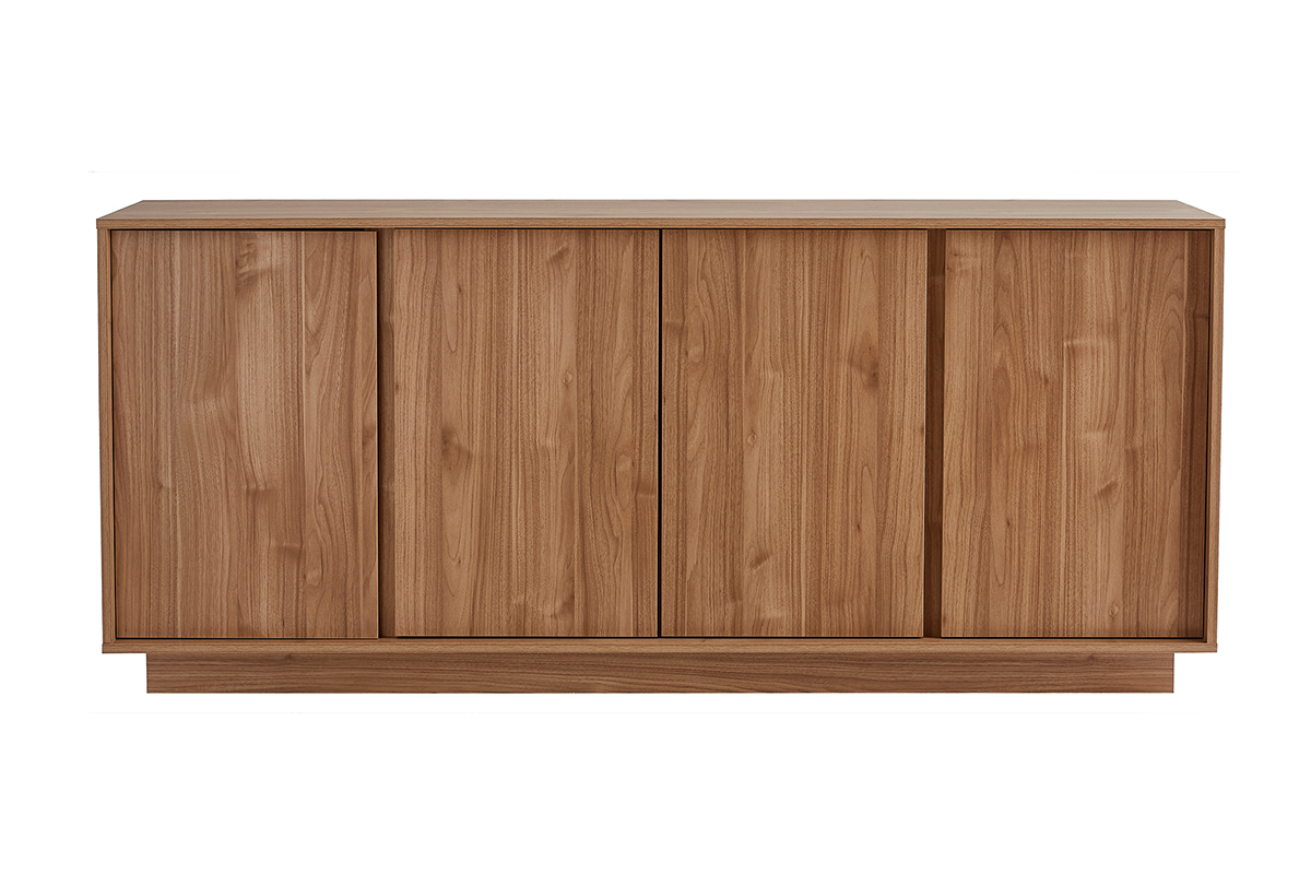 Buffet scandinave finition bois chne 4 portes L180 cm COMO