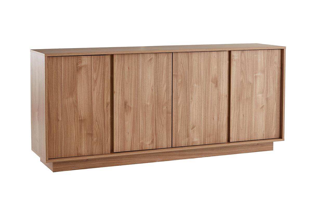 Buffet scandinave finition bois chne 4 portes L180 cm COMO