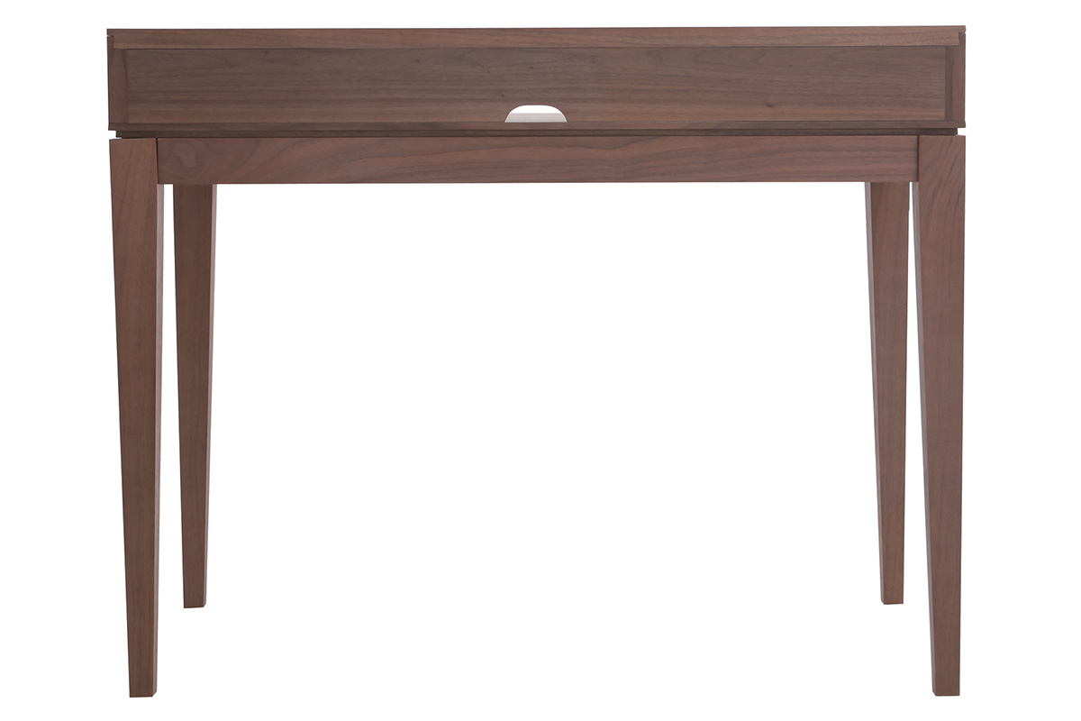 Bureau avec rangements bois fonc noyer L110 cm SEKRET