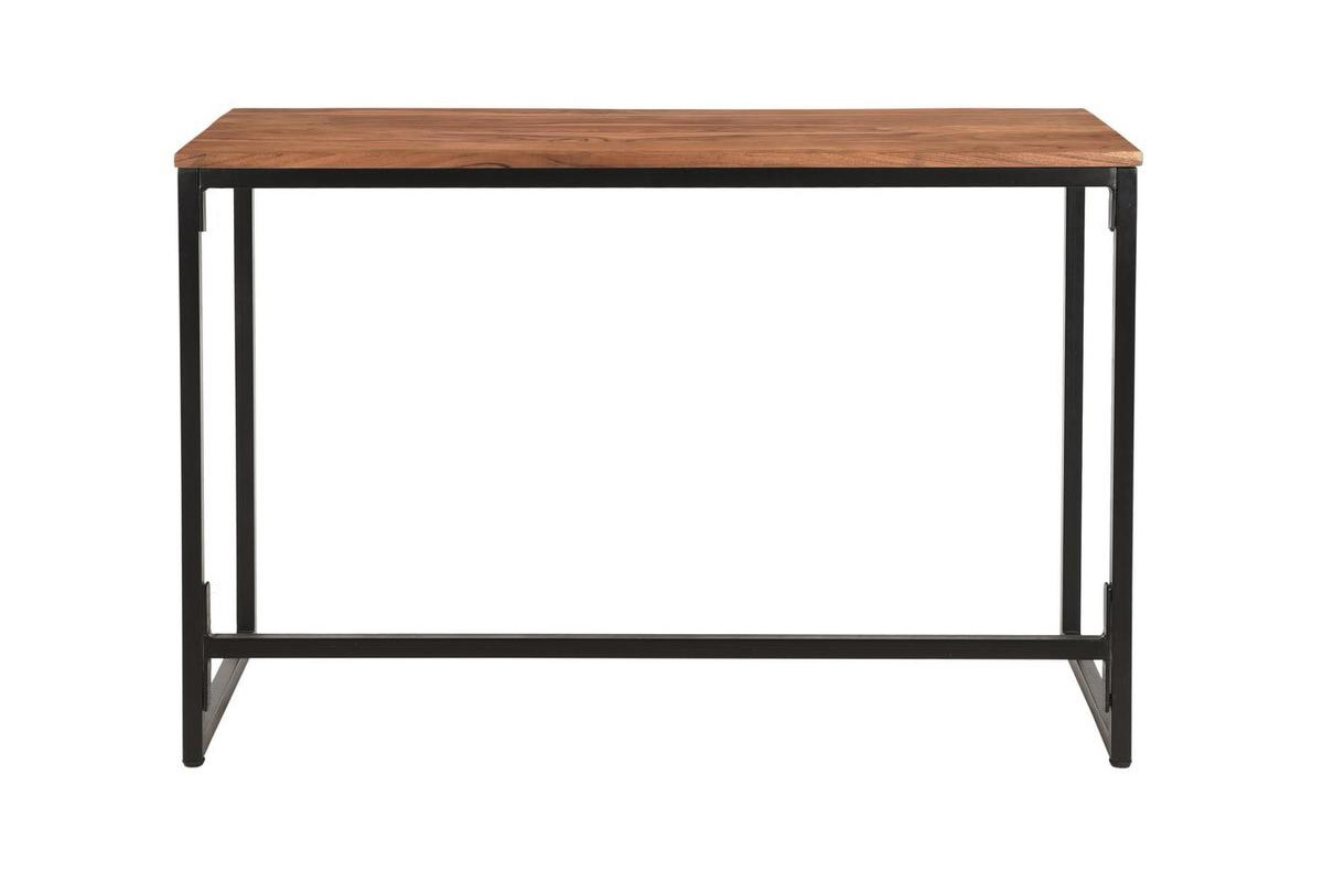 Bureau industriel bois massif et mtal noir L115 cm HOORN