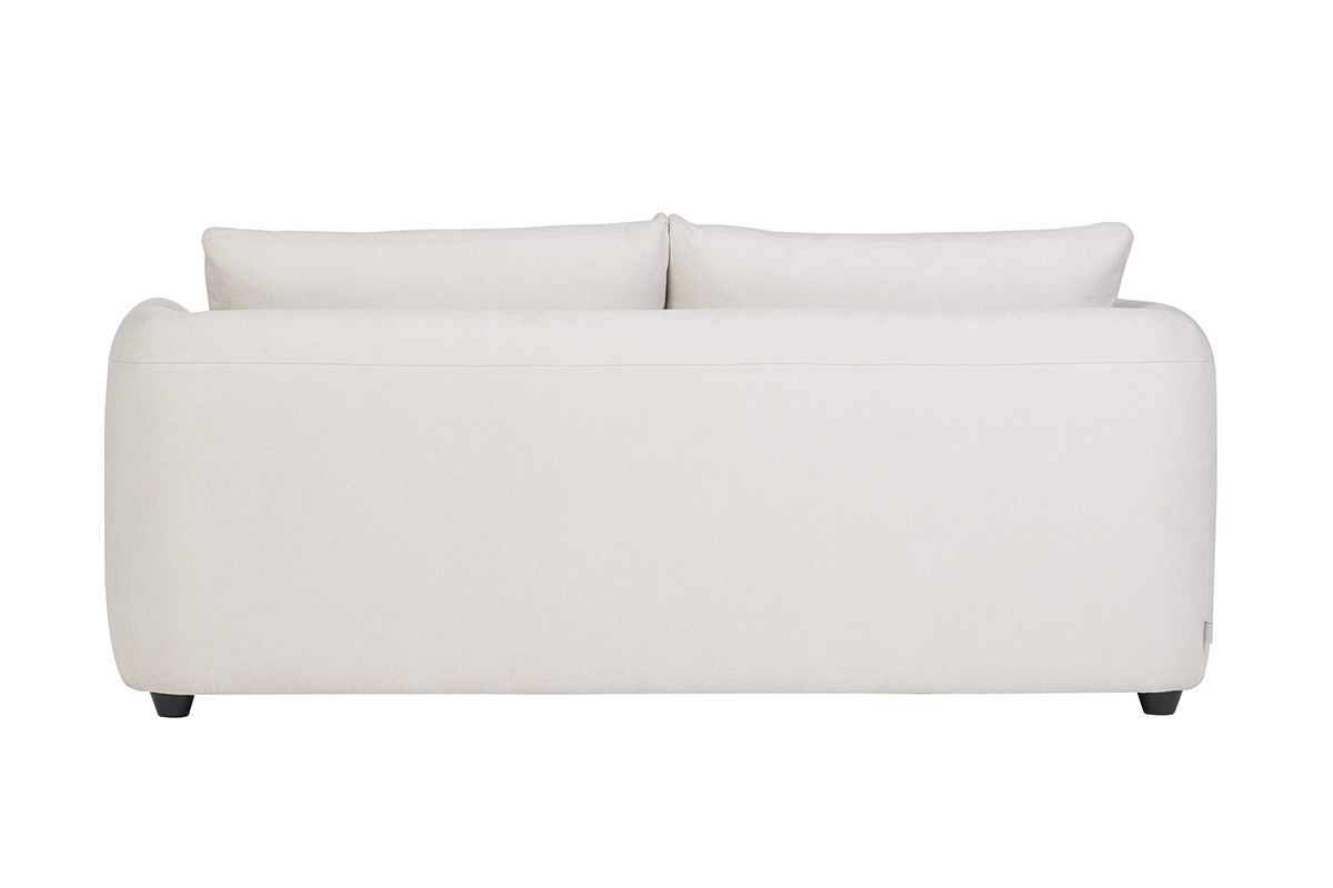 Canap convertible 3 places en tissu effet velours beige HARLO