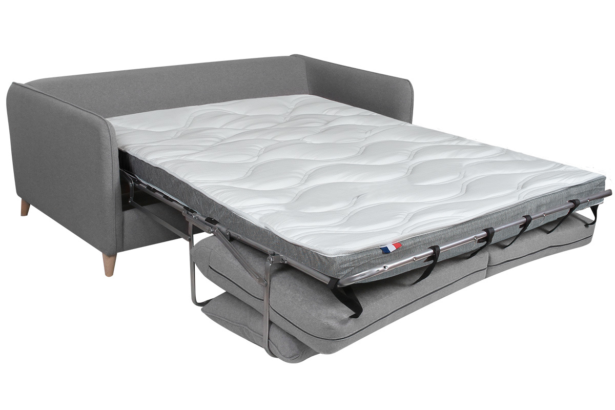 Canap convertible scandinave 3 places gris clair GUILTY