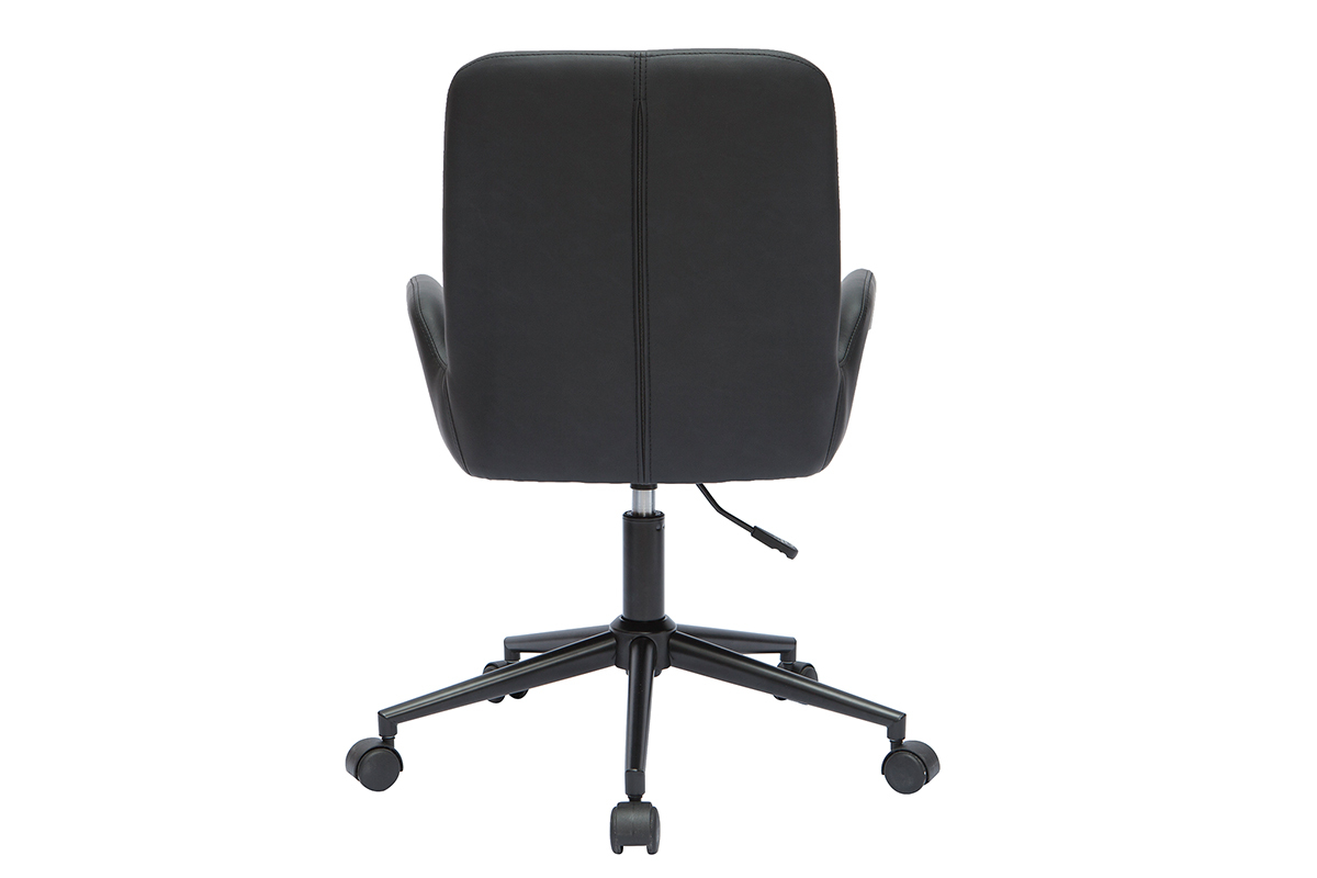 Chaise de bureau  roulettes noire ALBAN