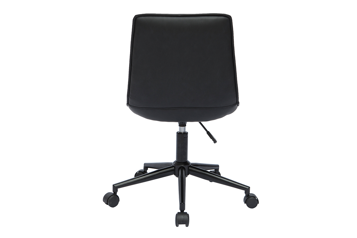 Chaise de bureau  roulettes noire LISON