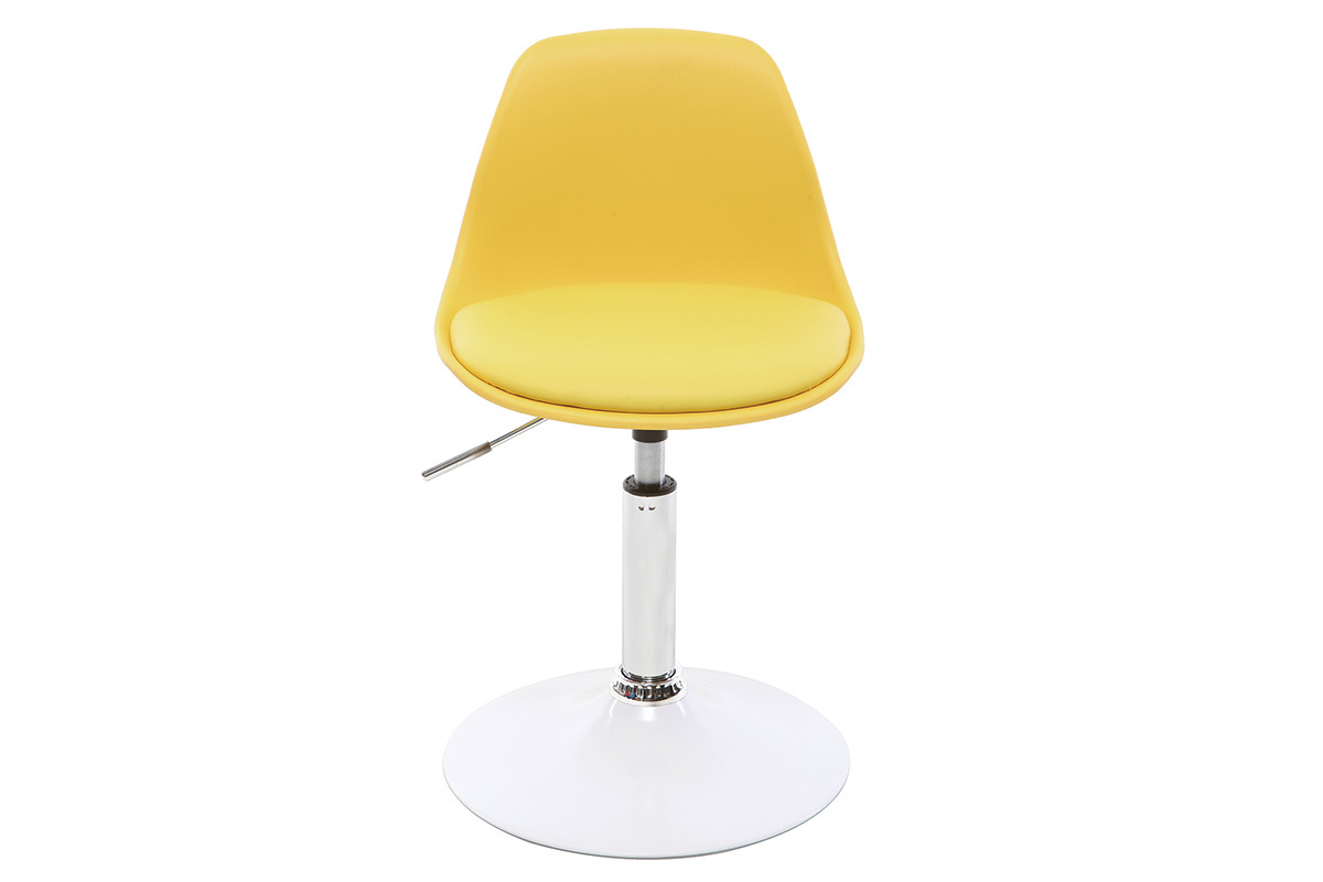 Chaise de bureau design enfant jaune STEEVY