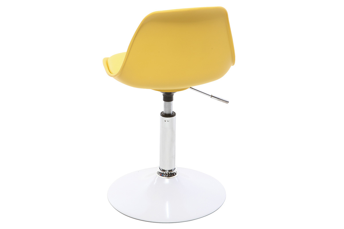 Chaise de bureau design enfant jaune STEEVY