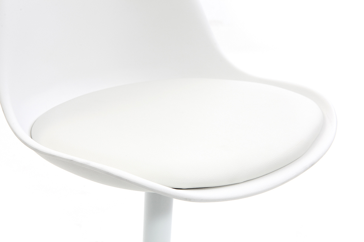 Chaise design pivotant blanc mat STEEVY V2