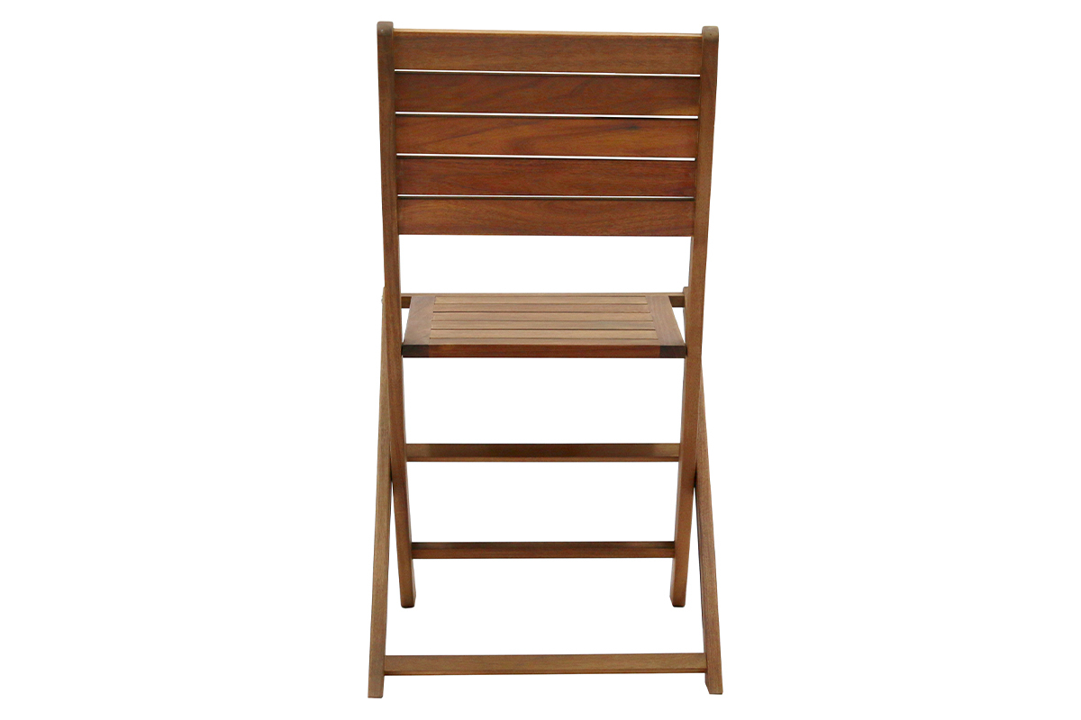 Chaises de jardin pliantes en bois massif (lot de 2) CANOPEE