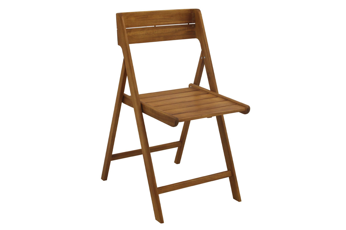 Chaises de jardin pliantes en bois massif (lot de 2) DIEGO