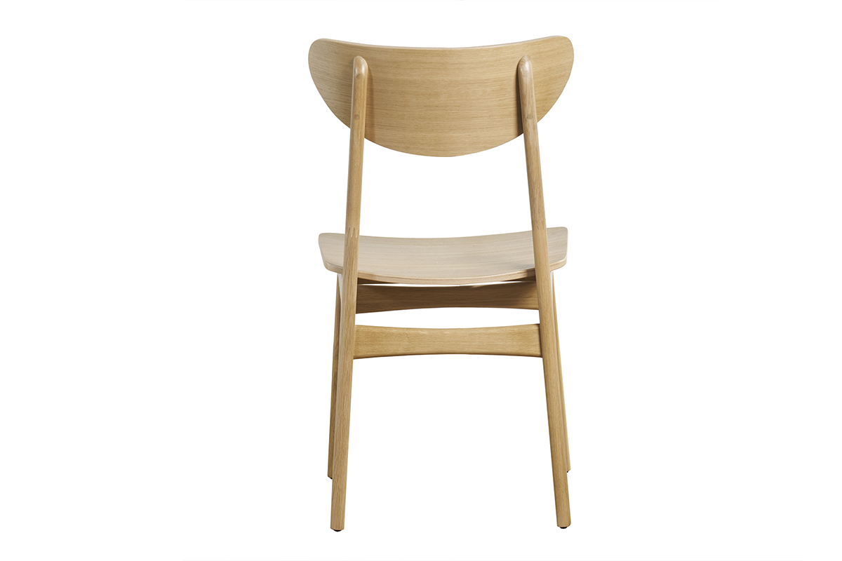 Chaises scandinaves en bois clair chne massif (lot de 2) MAYA