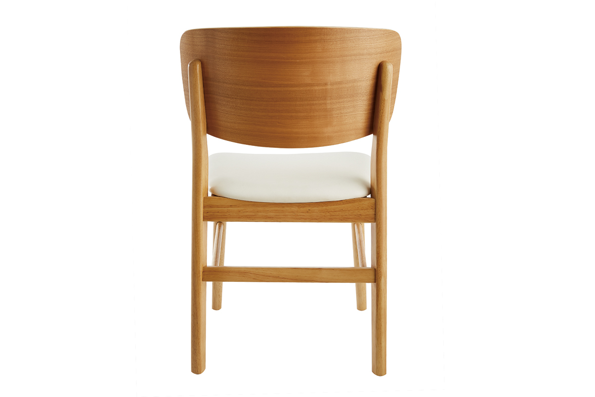 Chaises scandinaves en bois clair et blanc (lot de 2) SHELDON