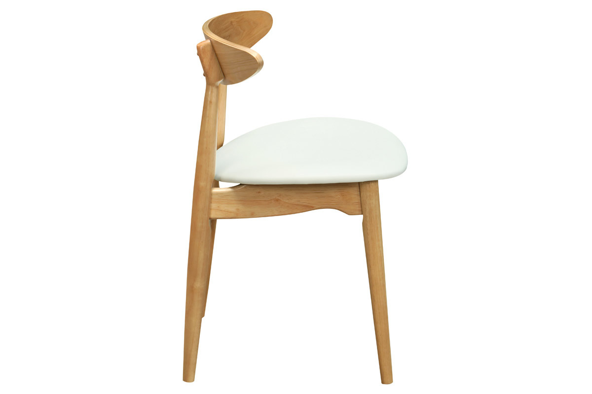 Chaises scandinaves en bois clair et blanc (lot de 2) WALFORD