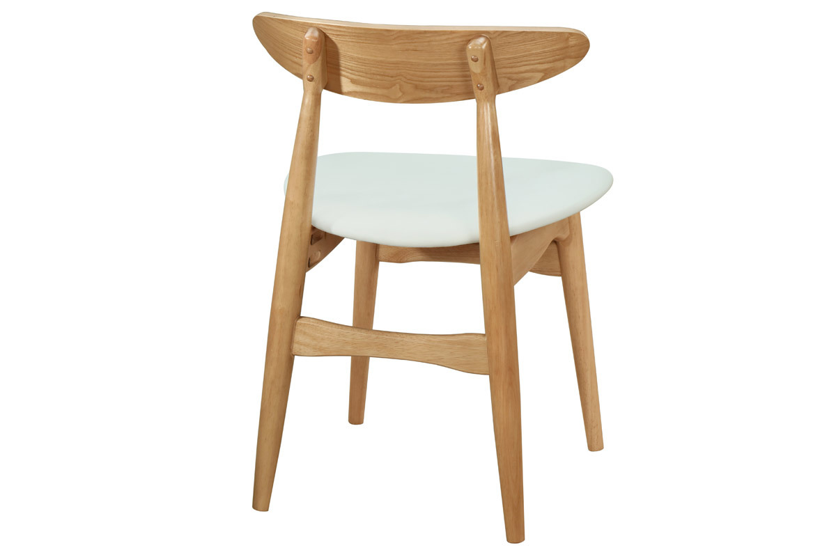 Chaises scandinaves en bois clair et blanc (lot de 2) WALFORD