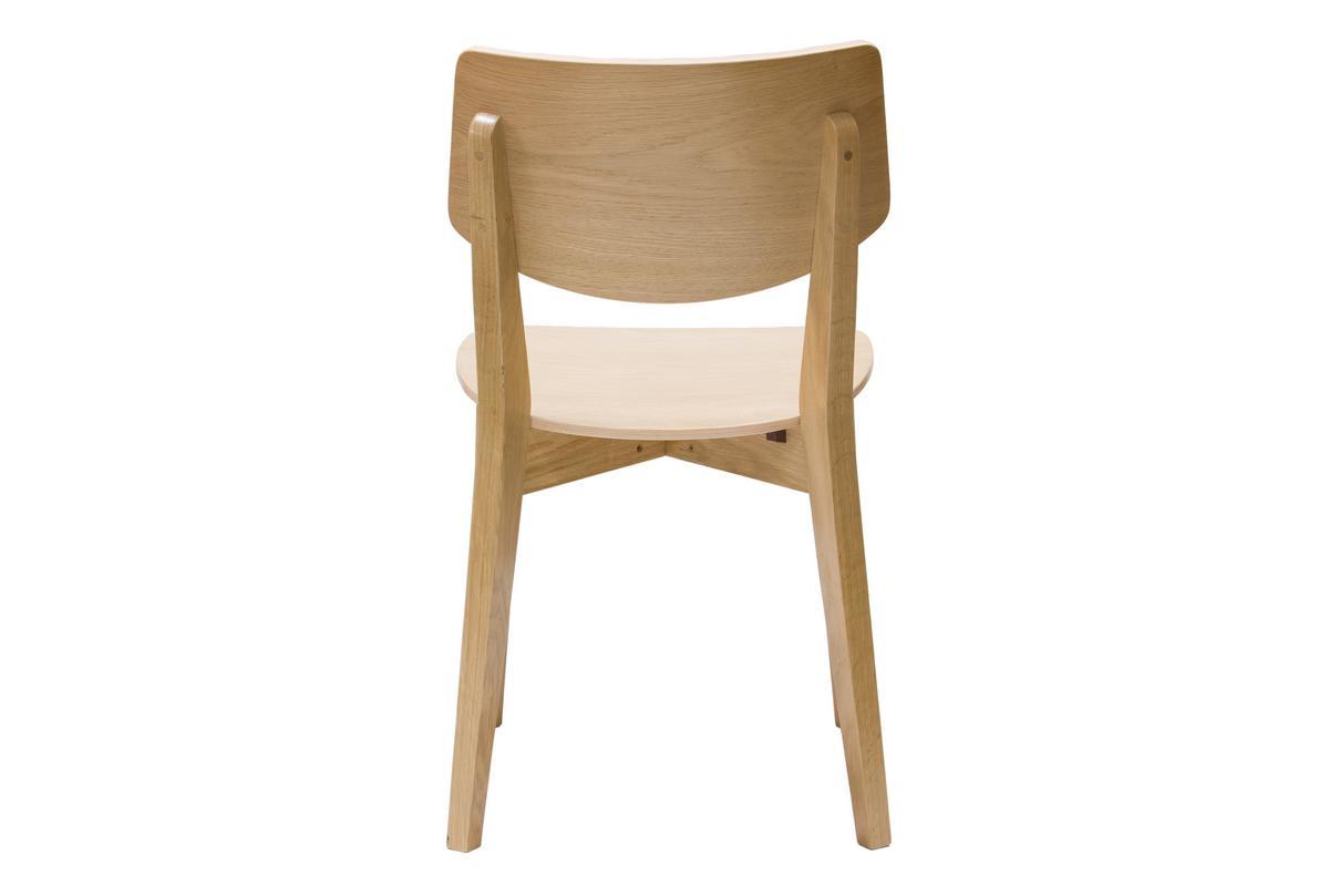 Chaises vintage en bois clair chne (lot de 2) AVEA