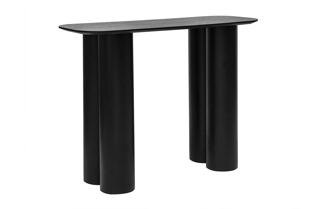 Console design en bois noir L100 cm FOLEEN