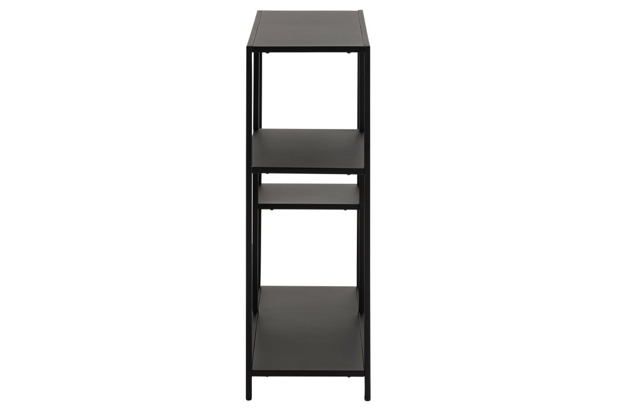 Console ouverte design en mtal noir L80 cm PODIUM