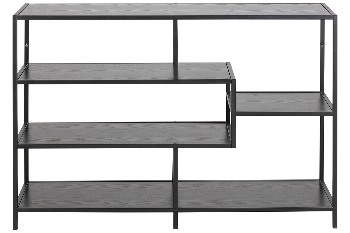 Console ouverte design noire L114 cm TRESCA