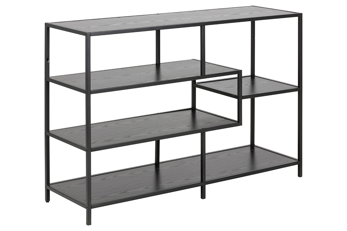 Console ouverte design noire L114 cm TRESCA