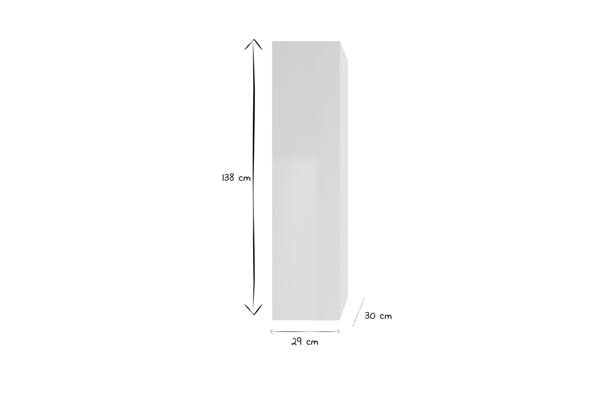 lment mural TV design vertical blanc brillant L29 ETERNEL