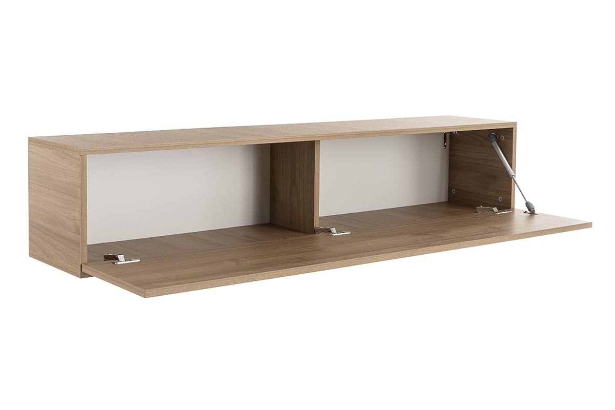 lment mural TV horizontal en bois clair  L138 cm ETERNEL