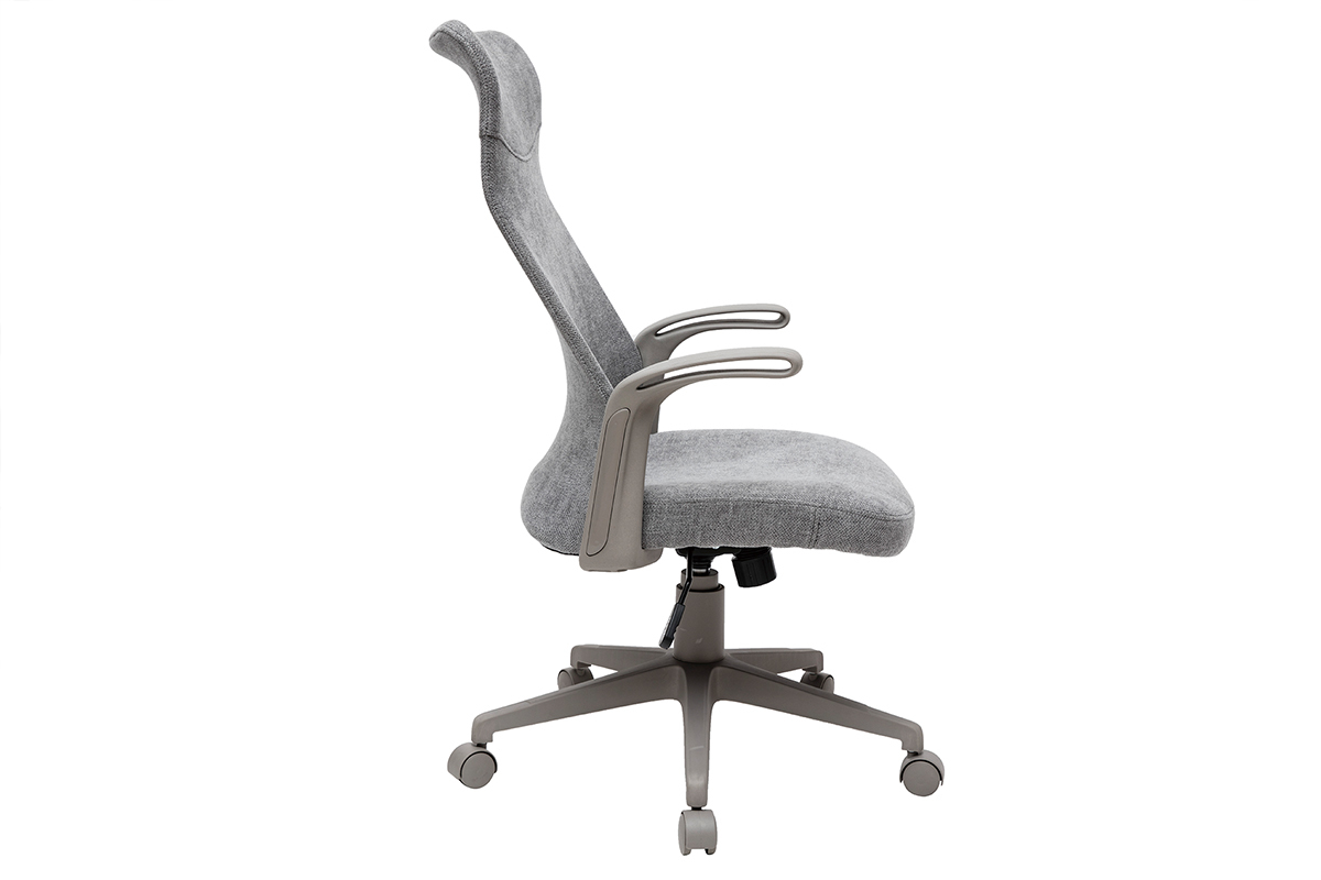 Fauteuil de bureau design tissu gris RISTER