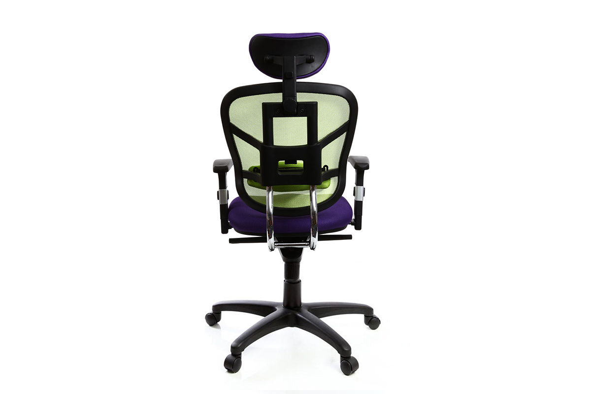 Fauteuil de bureau ergonomique violet et anis UP TO YOU