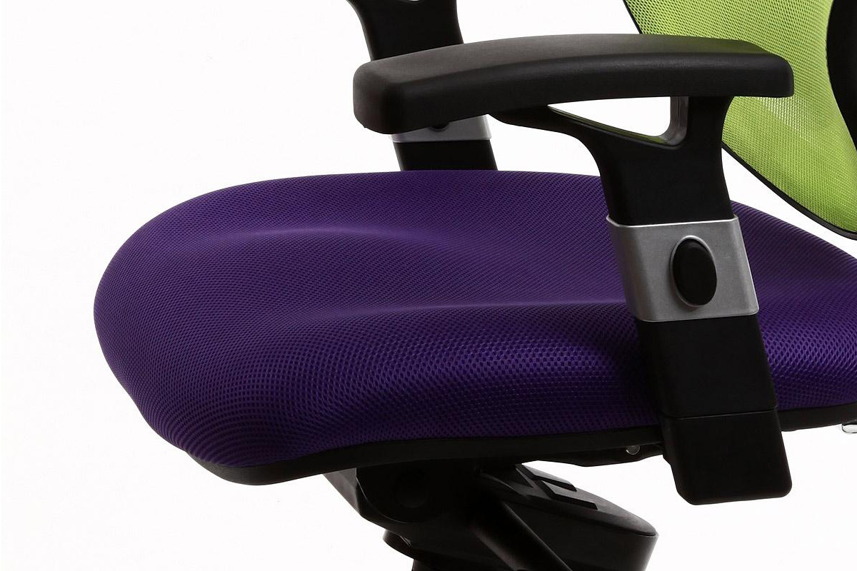 Fauteuil de bureau ergonomique violet et anis UP TO YOU