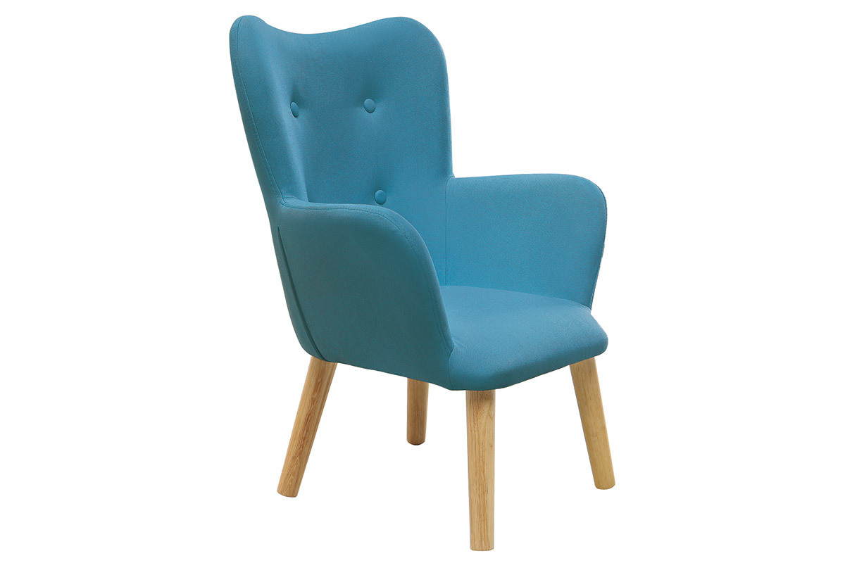 Fauteuil enfant design bleu canard BABY BRISTOL