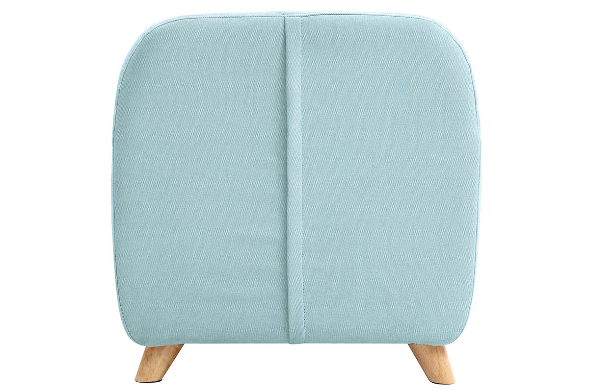 Fauteuil enfant scandinave en tissu menthe  l'eau et bois clair NORKID