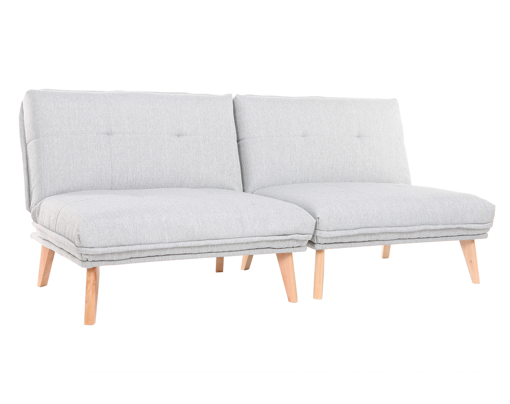 Fauteuil Scandinave à Combiner Tissu Gris Clair Bennie Miliboo