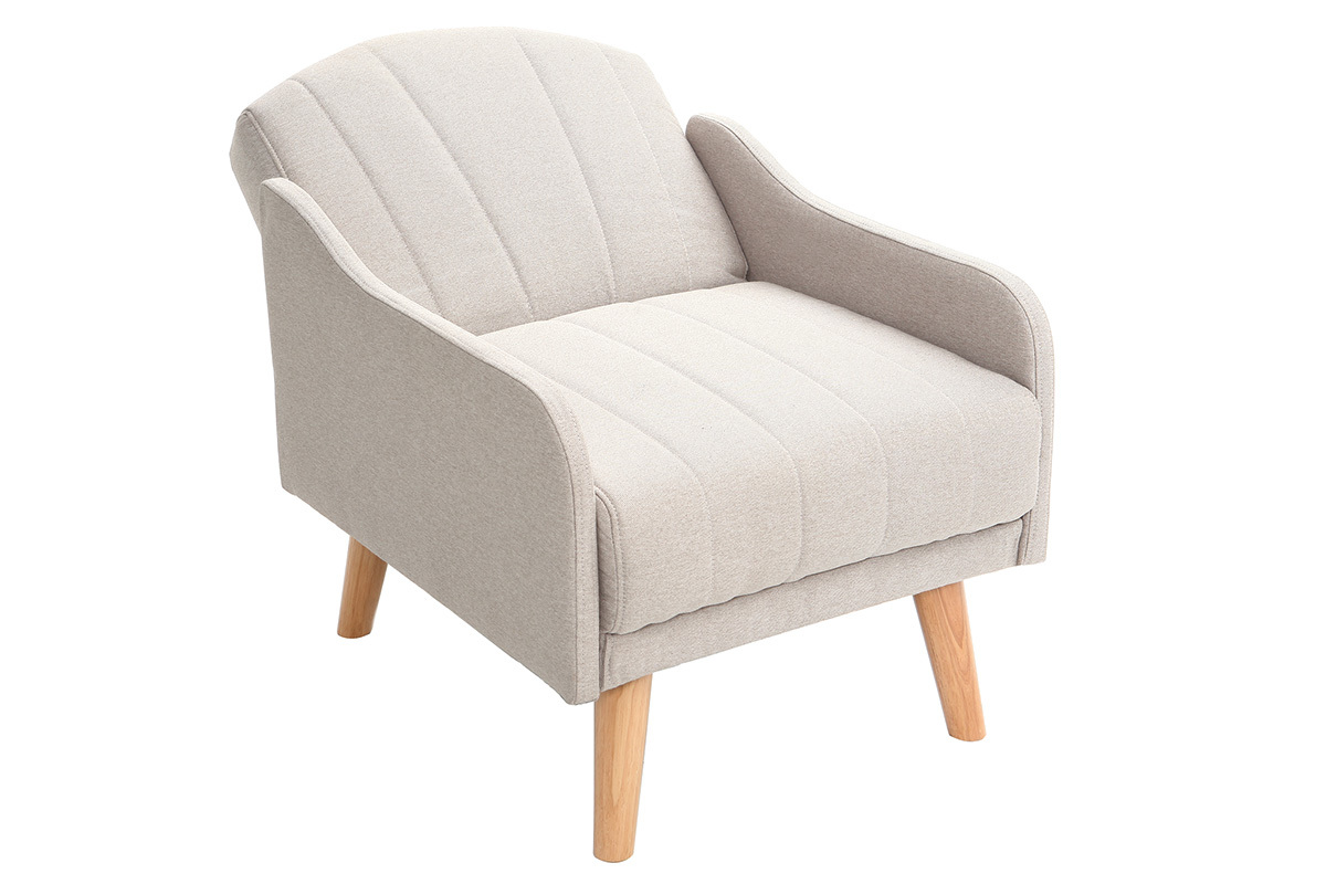 Fauteuil scandinave inclinable gris ARYA