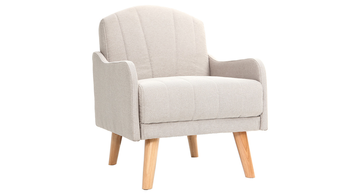 Fauteuil scandinave inclinable gris ARYA