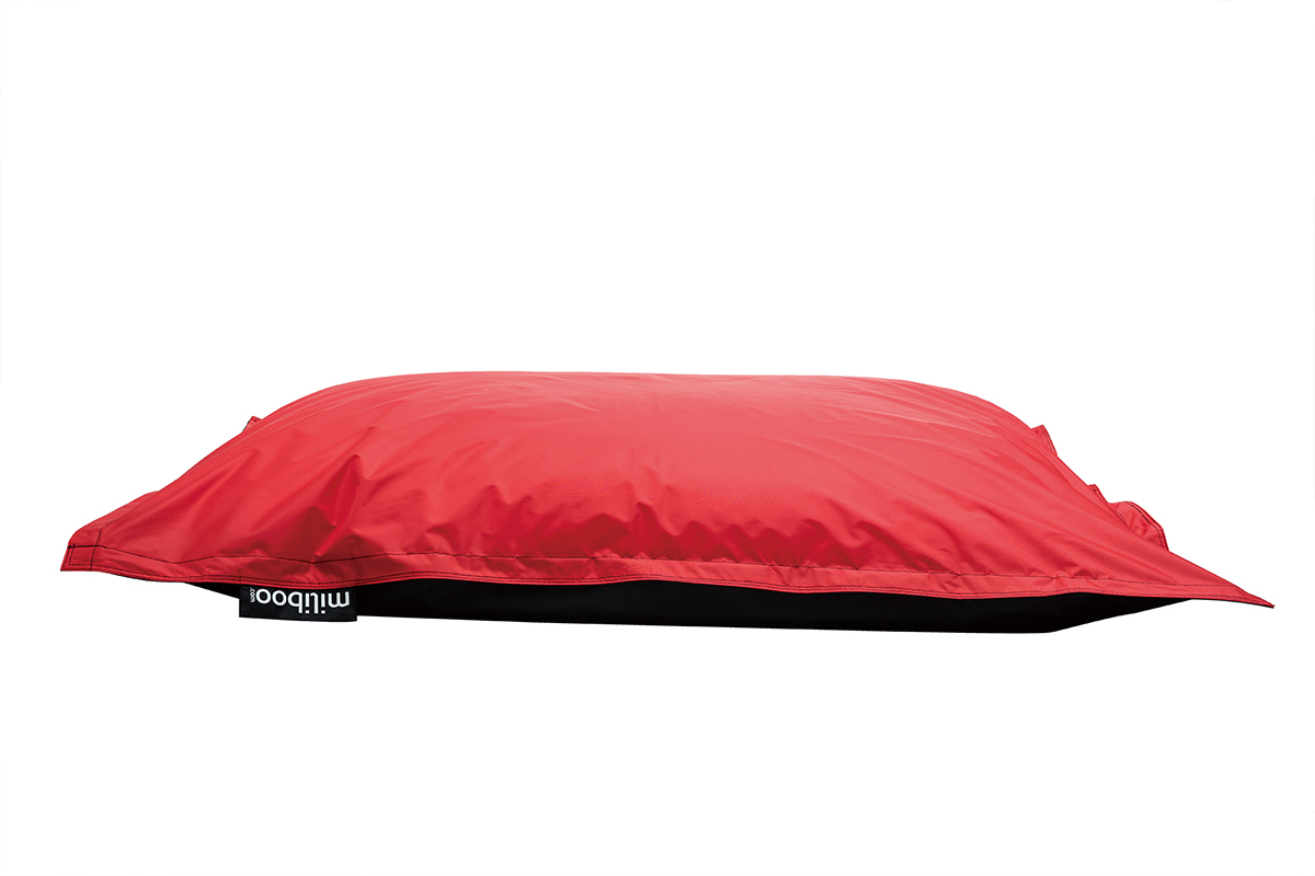 Housse de pouf gant bicolore noir et rouge BIG MILIBAG