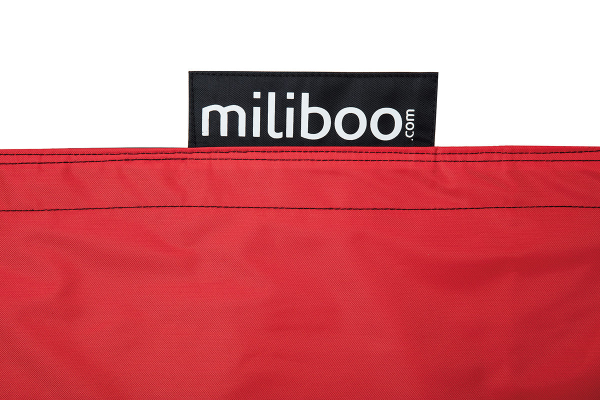 Housse de pouf gant bicolore noir et rouge BIG MILIBAG