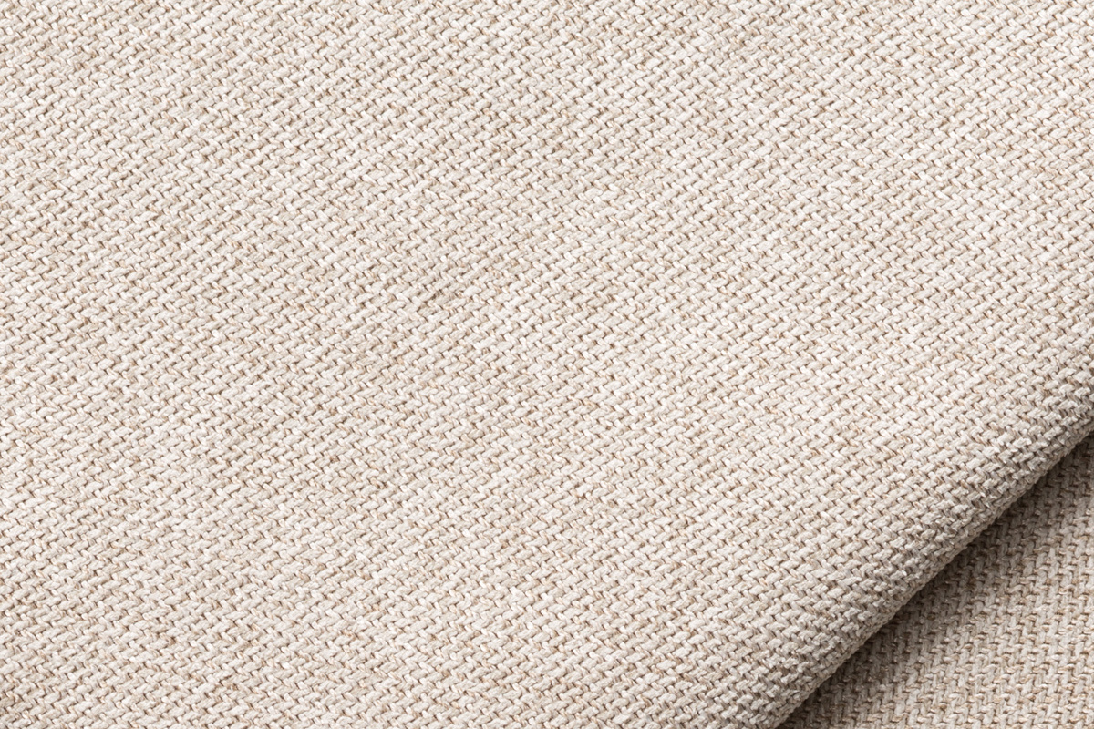 Module d'angle droit pour canap en tissu beige naturel PLURIEL