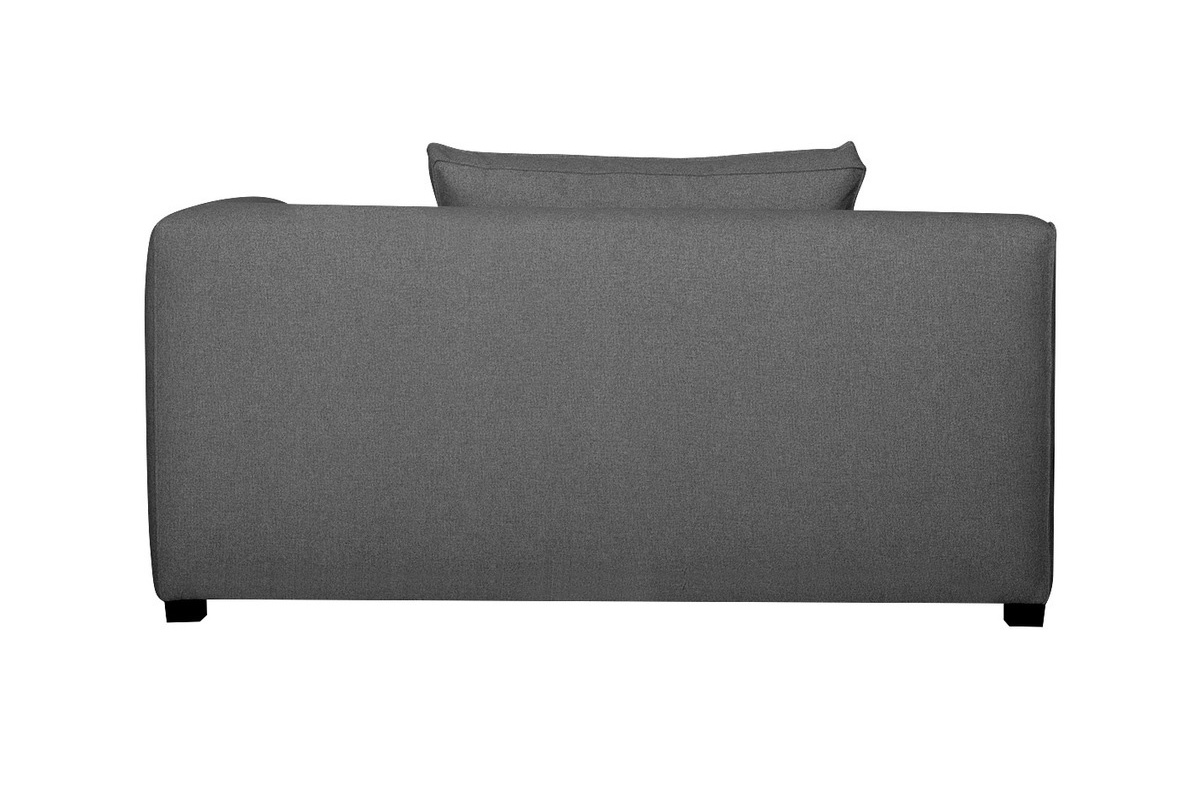 Module d'angle droit pour canap en tissu gris anthracite PLURIEL