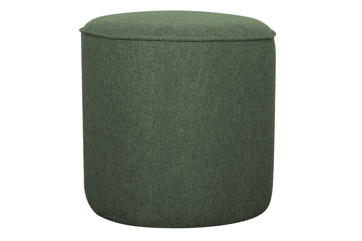 Pouf rond en tissu kaki D40 cm COQ