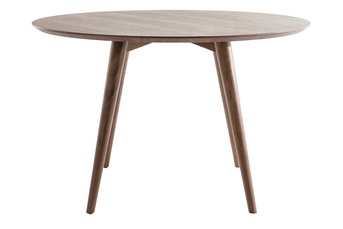 Table  manger design ronde noyer D120 cm LIVIA