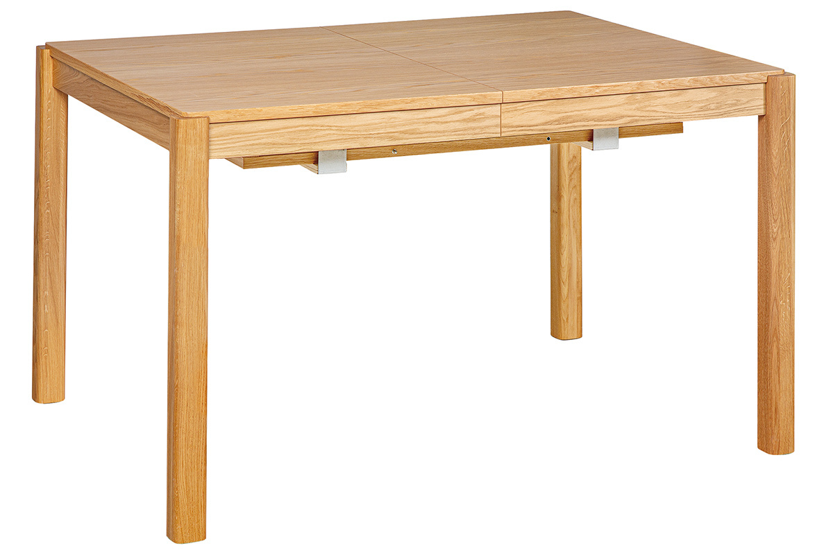 Table  manger extensible rallonges intgres en bois clair chne rectangulaire L125-238 cm AGALI