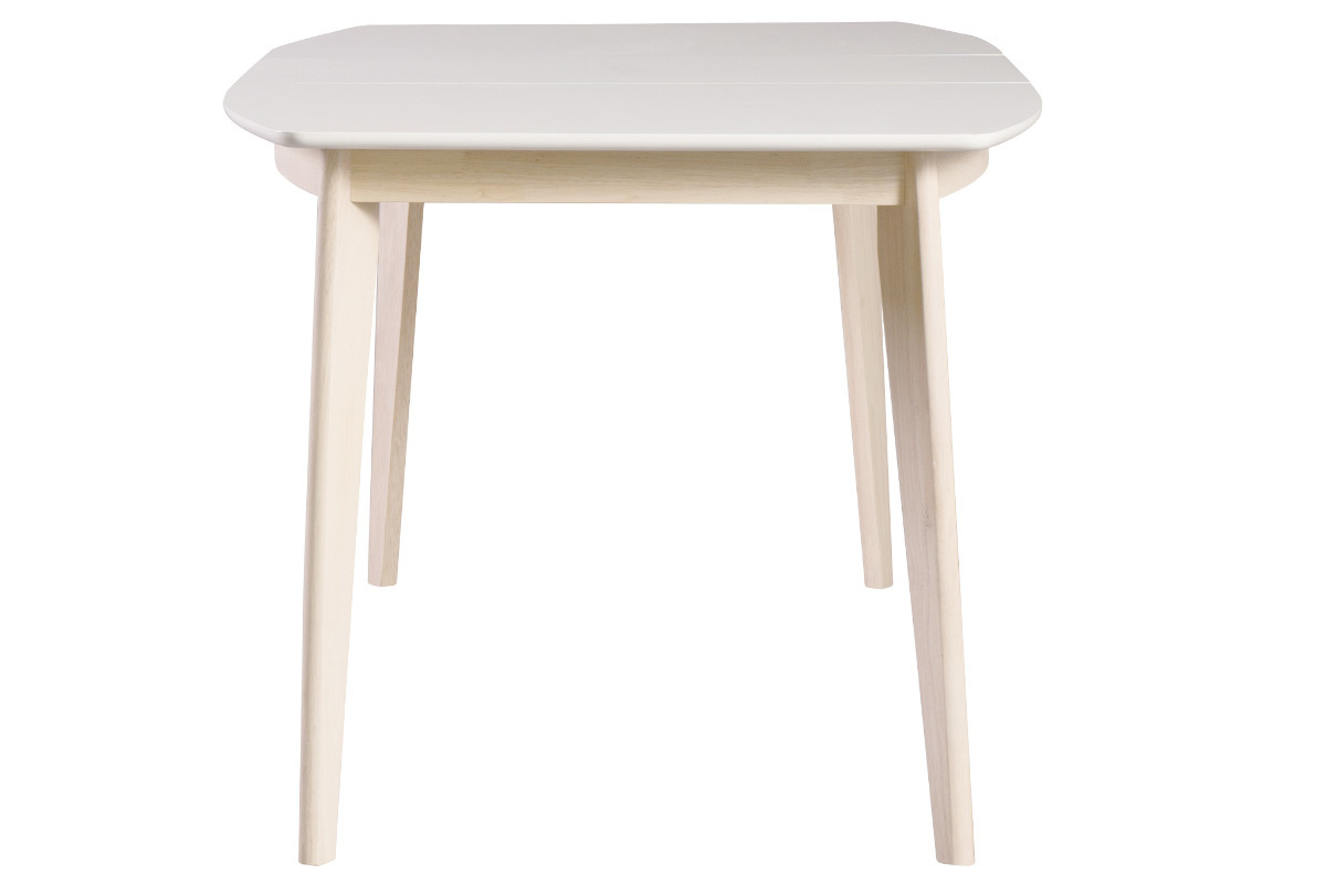 Table  manger extensible scandinave blanc et bois clair L150-200 cm LEENA