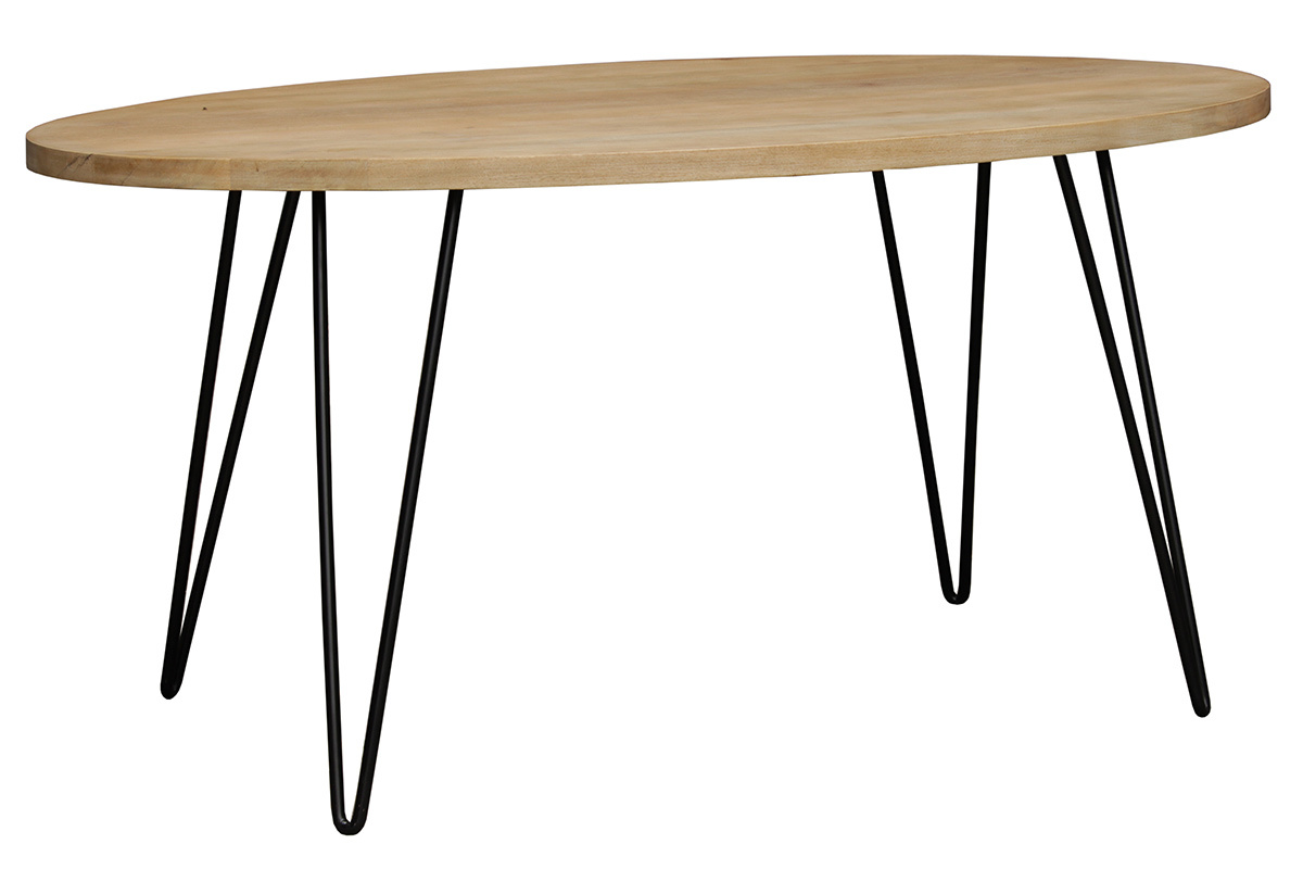 Table  manger ovale en bois manguier massif L160 cm VIBES