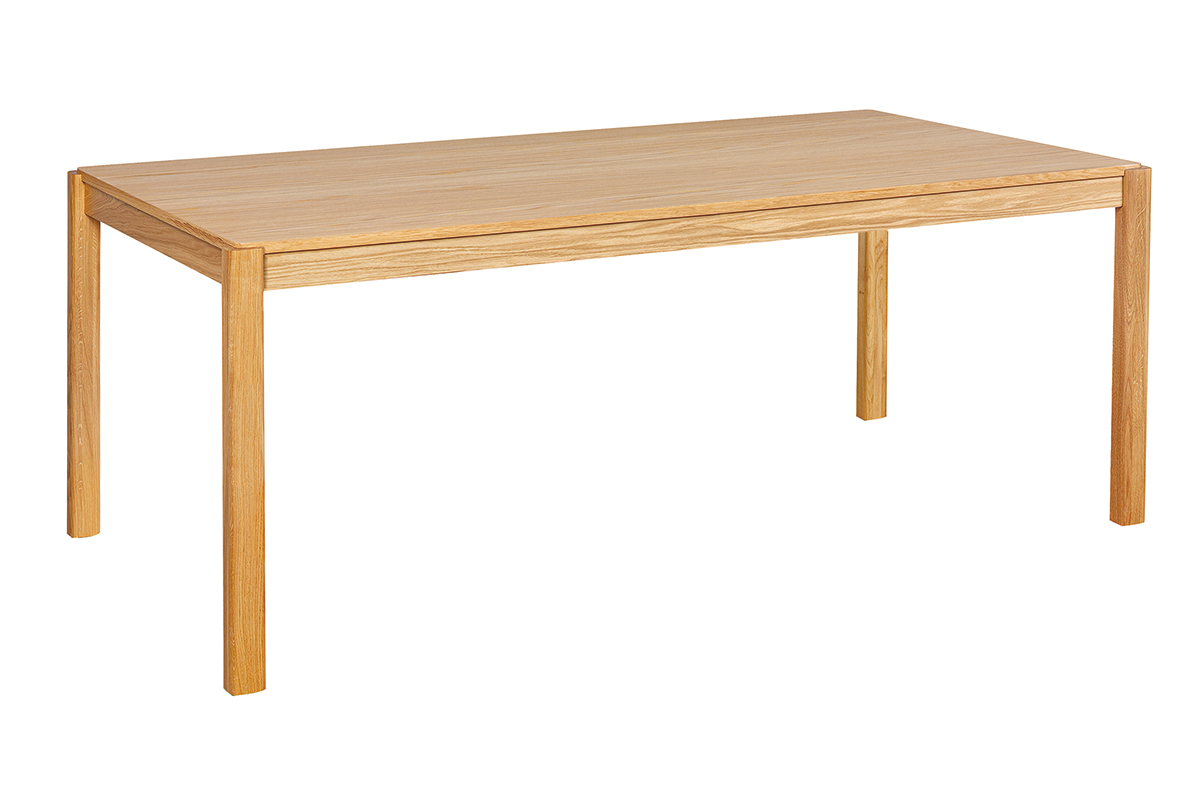 Table  manger rectangulaire scandinave bois clair chne L200 cm AGALI