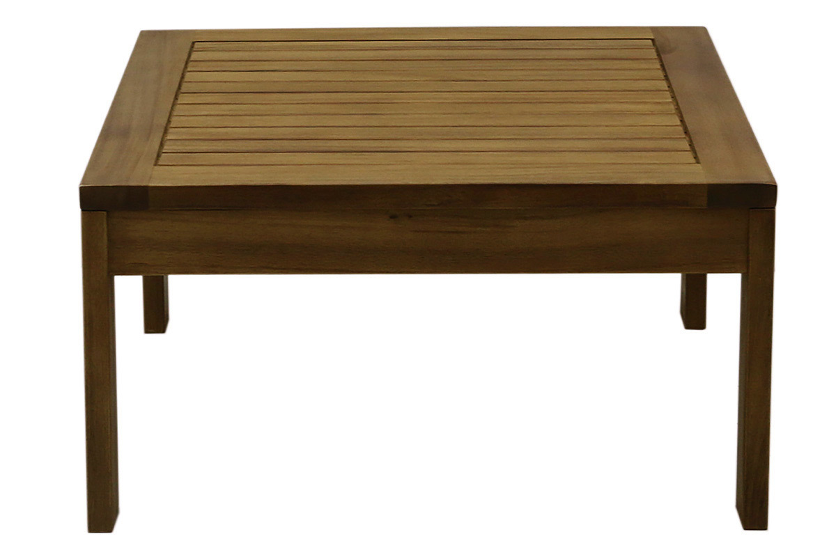 Table basse de jardin carr en bois massif L60 cm SALVADOR