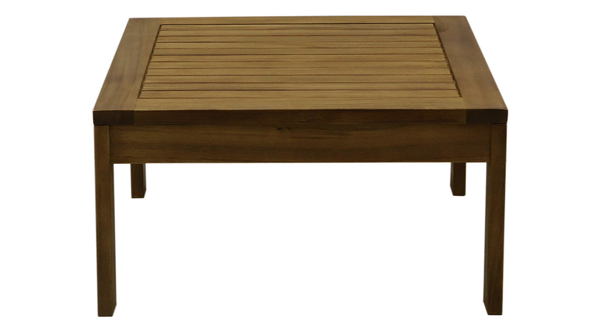 Table basse de jardin carr en bois massif L60 cm SALVADOR